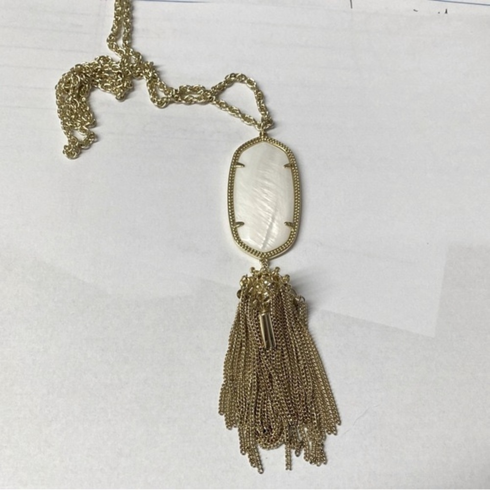 Kendra Scott Rayne Mother of Pearl Pendant Statement Necklace